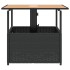 Mesa de jardín agujero de sombrilla ratán negro 55x55x46,5
