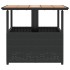 Mesa de jardín agujero de sombrilla ratán negro 55x55x46,5