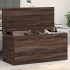 Caja de almacenaje madera ingeniería roble marrón 100x42x46