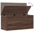 Caja de almacenaje madera ingeniería roble marrón 100x42x46