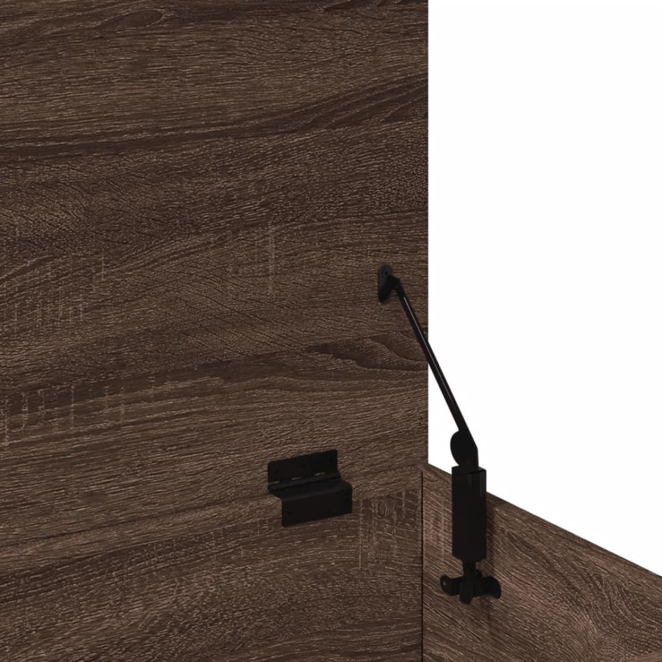 Caja de almacenaje madera ingeniería roble marrón 100x42x46