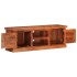 Mueble de TV con puertas madera maciza de acacia 112x30x40