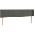 Cabecero con LED de terciopelo gris oscuro 163x16x78/88
