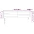 Cabecero con LED de terciopelo gris oscuro 163x16x78/88