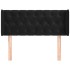Cabecero de terciopelo negro 103x16x78/88