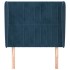 Cabecero con orejas de terciopelo azul oscuro 93x23x118/128