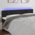 Cabecero con LED de terciopelo negro 200x5x78/88