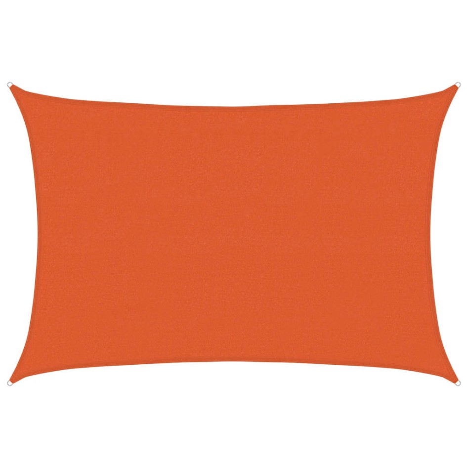 Toldo de vela HDPE naranja 160 g/m² 4x6