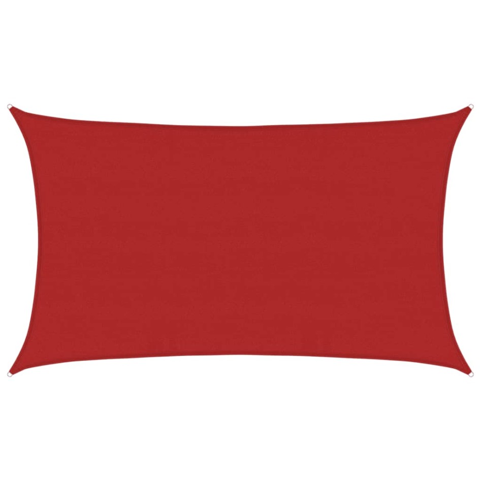 Toldo de vela HDPE rojo 160 g/m² 5x8