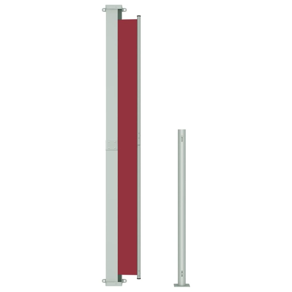 Toldo lateral retráctil para patio rojo 200x300