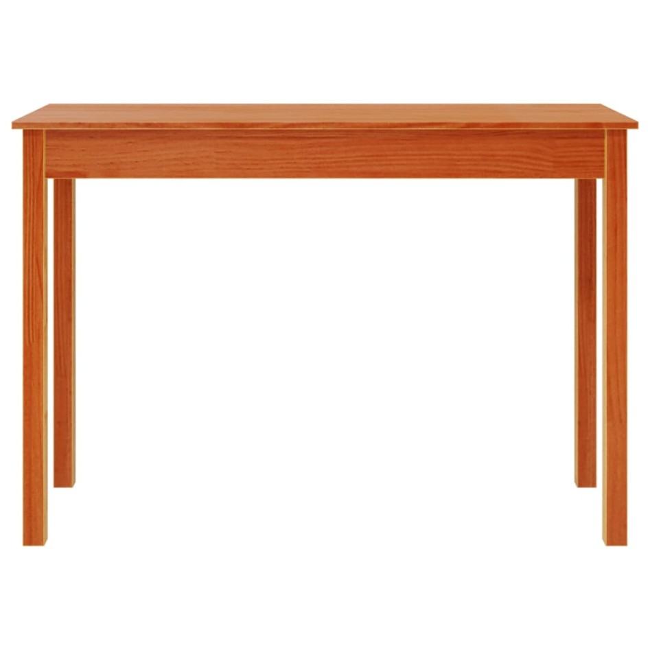 Mesa consola madera maciza de pino marrón cera 110x40x75