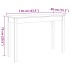 Mesa consola madera maciza de pino marrón cera 110x40x75