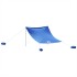 Toldo de playa con anclas de arena azul 304x300