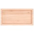 Estante de pared madera maciza roble sin tratar 80x40x(2-6)