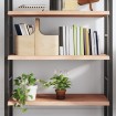 Estante de pared madera maciza roble sin tratar 100x60x(2-4) cm