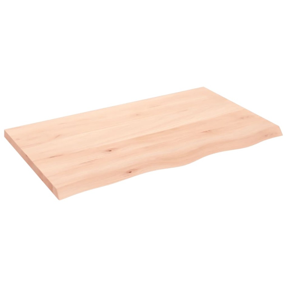 Estante de pared madera maciza roble sin tratar 100x60x(2-4)