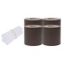 Paneles de privacidad 4 uds PVC marrón 35x0,19