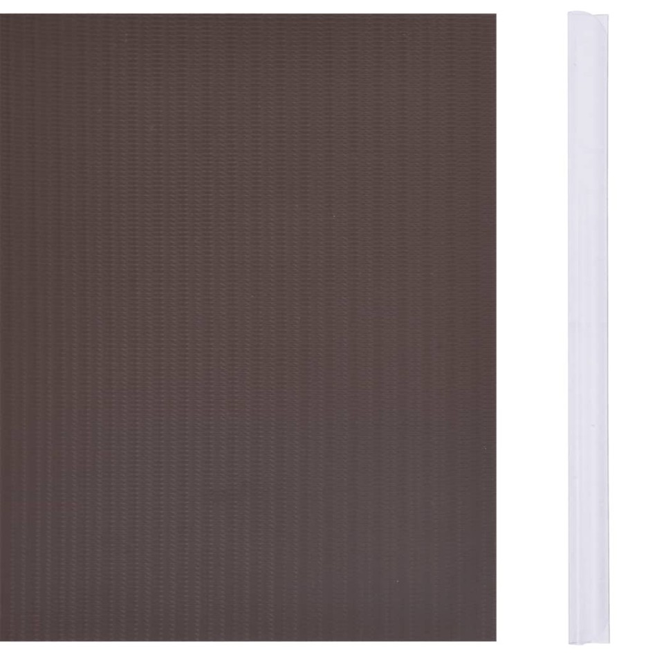 Paneles de privacidad 4 uds PVC marrón 35x0,19