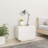 Mesita de noche madera de ingeniería blanco brillo 100x35x40