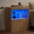 Aparador con luces LED roble Sonoma 60x37x67