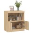 Aparador con luces LED roble Sonoma 60x37x67