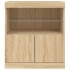 Aparador con luces LED roble Sonoma 60x37x67