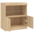 Aparador con luces LED roble Sonoma 60x37x67