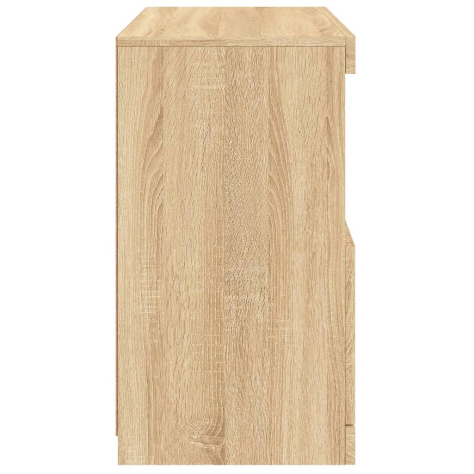 Aparador con luces LED roble Sonoma 60x37x67