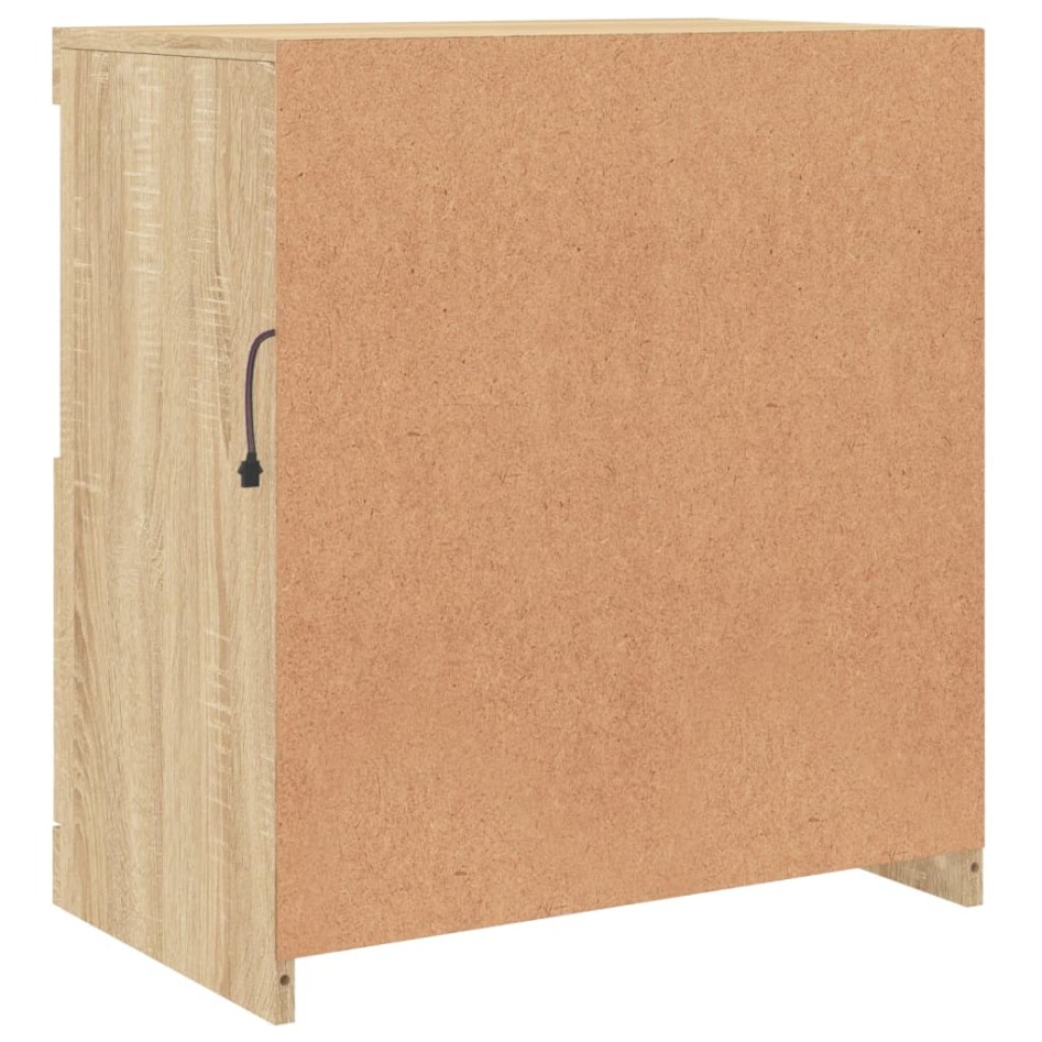 Aparador con luces LED roble Sonoma 60x37x67