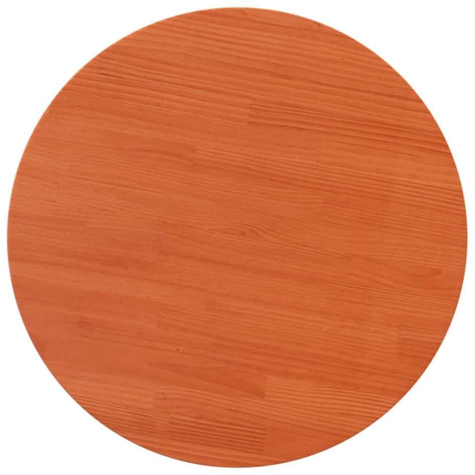 Tablero de mesa redondo madera maciza de pino marrón Ø90x2,5