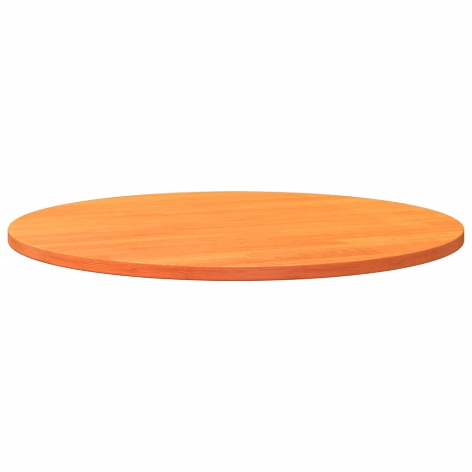 Tablero de mesa redondo madera maciza de pino marrón Ø90x2,5