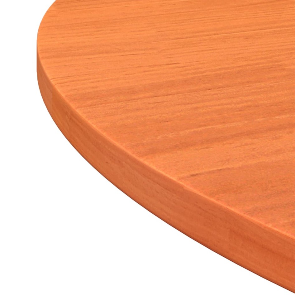 Tablero de mesa redondo madera maciza de pino marrón Ø90x2,5
