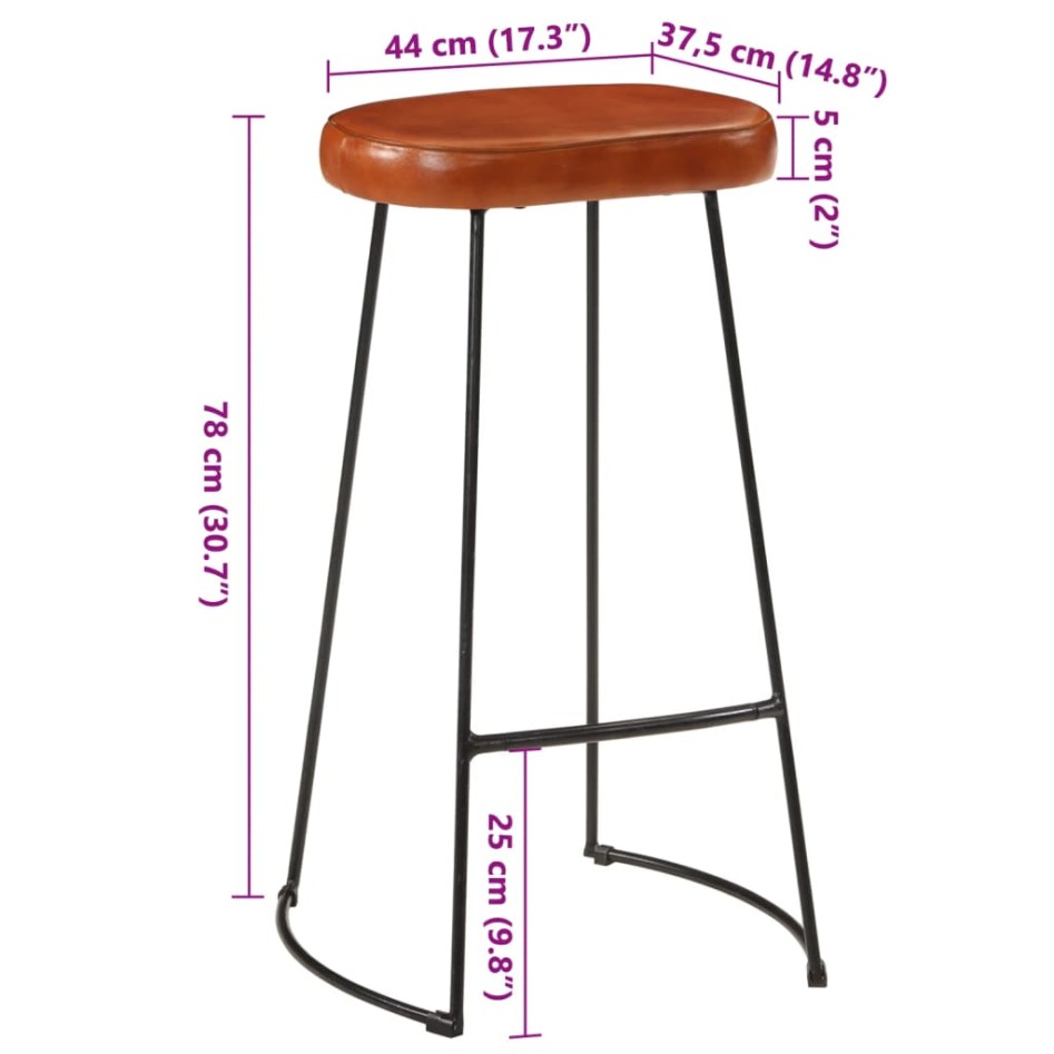 Taburetes de bar Gavin 2 uds 44x37,5x78