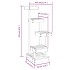 Árbol para gatos madera maciza pino marrón cera 45,5x49x103
