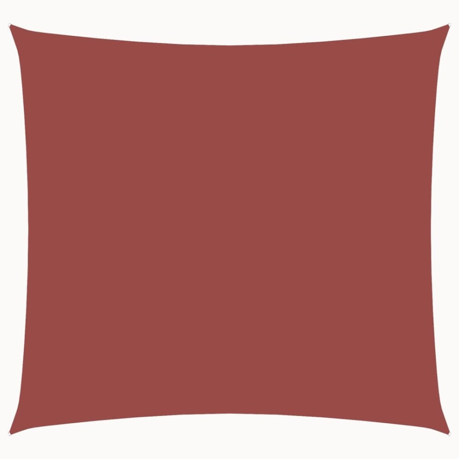 Toldo de vela cuadrado tela Oxford terracota 4,5x4,5