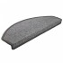 Alfombrillas de escalera 15 unidades gris oscuro 65x24x4