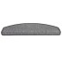 Alfombrillas de escalera 15 unidades gris oscuro 65x24x4