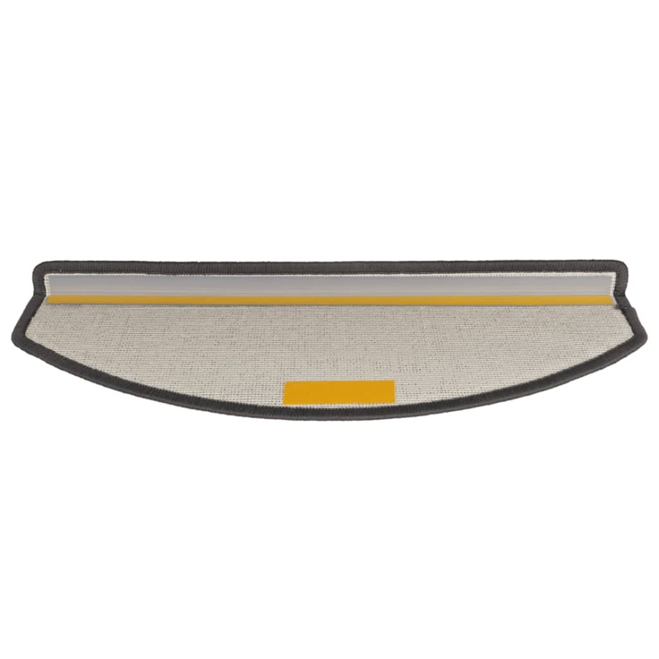 Alfombrillas de escalera 15 unidades gris oscuro 65x24x4