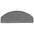 Alfombrillas de escalera 15 unidades gris oscuro 65x24x4