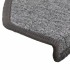 Alfombrillas de escalera 15 unidades gris oscuro 65x24x4