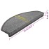 Alfombrillas de escalera 15 unidades gris oscuro 65x24x4