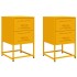 Mesitas de noche 2 uds acero amarillo mostaza 36x39x60,5