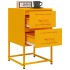 Mesitas de noche 2 uds acero amarillo mostaza 36x39x60,5