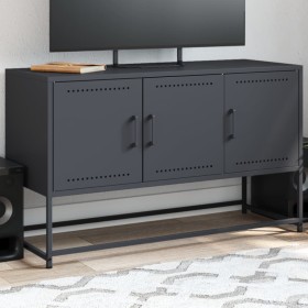 Mueble para TV de acero gris antracita 100,5x39x60,5