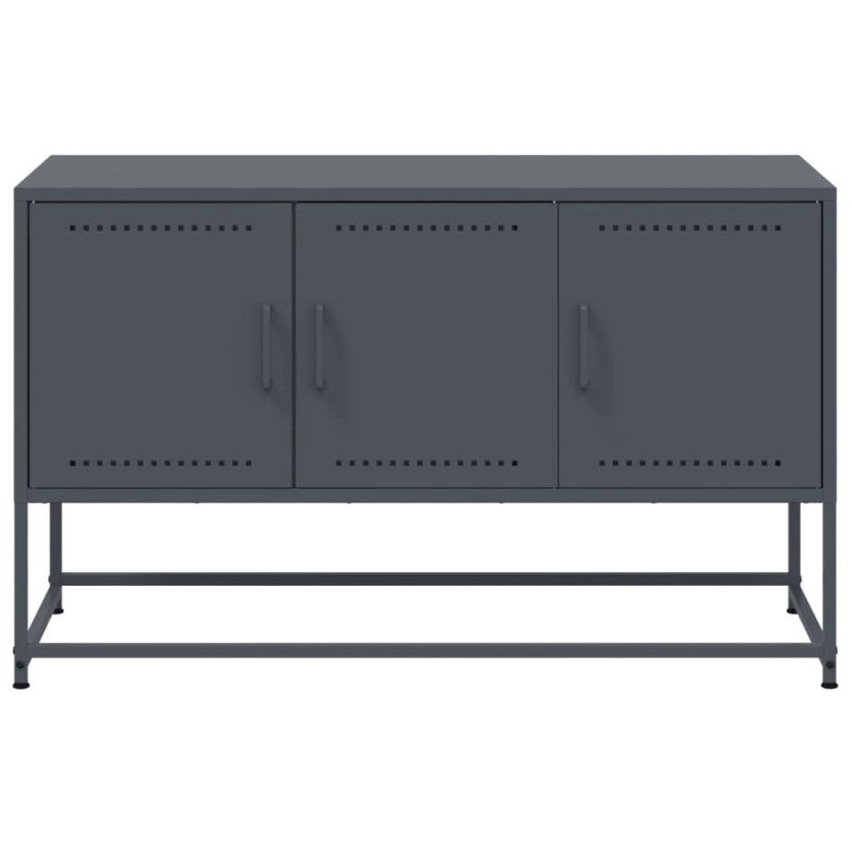 Mueble para TV de acero gris antracita 100,5x39x60,5