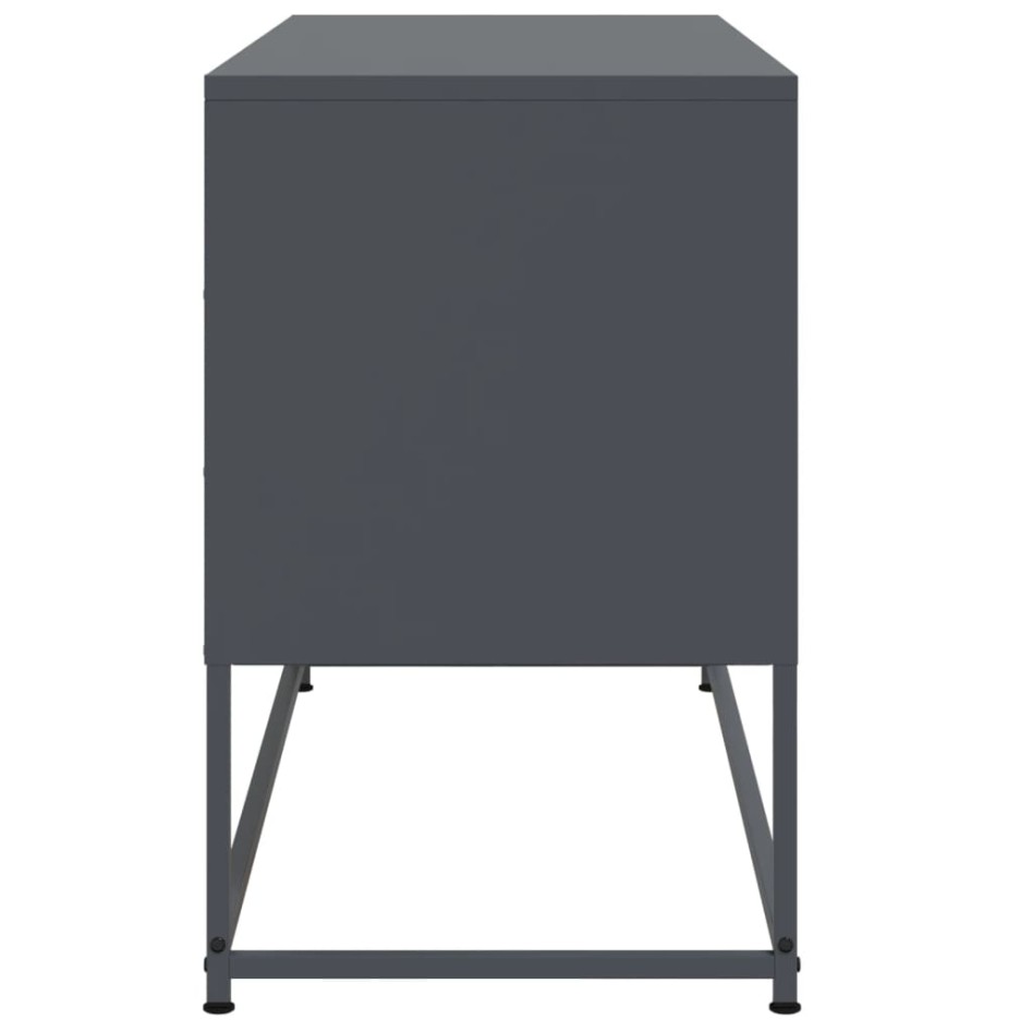 Mueble para TV de acero gris antracita 100,5x39x60,5