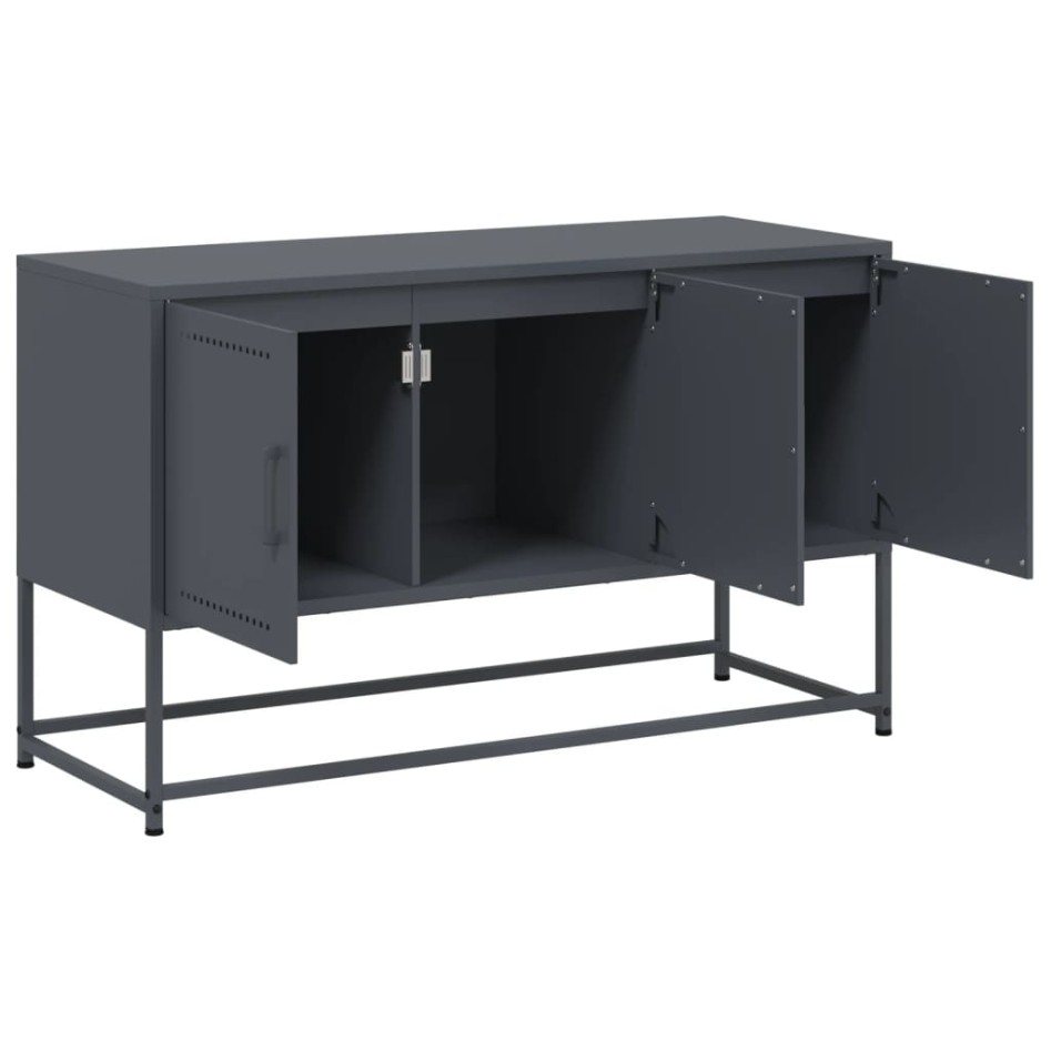 Mueble para TV de acero gris antracita 100,5x39x60,5
