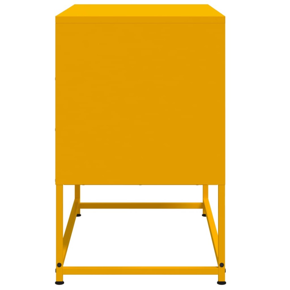 Mueble para TV de acero amarillo mostaza 68,5x39x60,5
