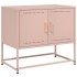 Mueble para TV de acero rosa 68,5x39x60,5