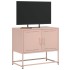 Mueble para TV de acero rosa 68,5x39x60,5